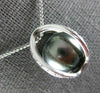ESTATE LARGE .20CT DIAMOND & AAA TAHITIAN PEARL 18KT WHITE GOLD 3D CROWN PENDANT