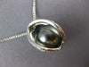 ESTATE LARGE .20CT DIAMOND & AAA TAHITIAN PEARL 18KT WHITE GOLD 3D CROWN PENDANT