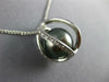 ESTATE LARGE .20CT DIAMOND & AAA TAHITIAN PEARL 18KT WHITE GOLD 3D CROWN PENDANT