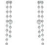 1.52CT DIAMOND 14KT WHITE GOLD BY THE YARD CLUSTER CHANDELIER HANGING EARRINGS