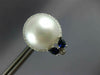 LARGE 1.19CT DIAMOND & AAA SAPPHIRE & SOUTH SEA PEARL 18KT WHITE GOLD EARRINGS
