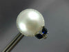 LARGE 1.19CT DIAMOND & AAA SAPPHIRE & SOUTH SEA PEARL 18KT WHITE GOLD EARRINGS
