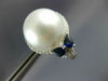 LARGE 1.19CT DIAMOND & AAA SAPPHIRE & SOUTH SEA PEARL 18KT WHITE GOLD EARRINGS