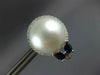 LARGE 1.19CT DIAMOND & AAA SAPPHIRE & SOUTH SEA PEARL 18KT WHITE GOLD EARRINGS