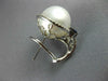 LARGE 1.19CT DIAMOND & AAA SAPPHIRE & SOUTH SEA PEARL 18KT WHITE GOLD EARRINGS
