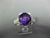 ESTATE 2.75CT DIAMOND & AAA AMETHYST 14KT WHITE GOLD 3D CUSHION CLASSIC FUN RING