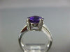 ESTATE 2.75CT DIAMOND & AAA AMETHYST 14KT WHITE GOLD 3D CUSHION CLASSIC FUN RING
