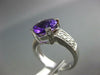 ESTATE 2.75CT DIAMOND & AAA AMETHYST 14KT WHITE GOLD 3D CUSHION CLASSIC FUN RING