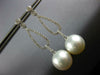 LARGE .78CT DIAMOND & AAA SOUTH SEA PEARL 18K WHITE GOLD ETOILE HANGING EARRINGS