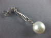 LARGE .78CT DIAMOND & AAA SOUTH SEA PEARL 18K WHITE GOLD ETOILE HANGING EARRINGS