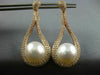 EXTRA LARGE 3.45CT DIAMOND AAA SOUTH SEA PEARL 18KT ROSE GOLD HANGING EARRINGS