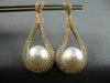 EXTRA LARGE 3.45CT DIAMOND AAA SOUTH SEA PEARL 18KT ROSE GOLD HANGING EARRINGS