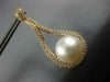 EXTRA LARGE 3.45CT DIAMOND AAA SOUTH SEA PEARL 18KT ROSE GOLD HANGING EARRINGS
