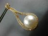 EXTRA LARGE 3.45CT DIAMOND AAA SOUTH SEA PEARL 18KT ROSE GOLD HANGING EARRINGS