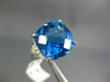 EXTRA LARGE 9.66CT DIAMOND & AAA BLUE TOPAZ 14K WHITE GOLD CUSHION FILIGREE RING