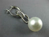 LARGE .81CT DIAMOND & AAA SOUTH SEA PEARL 18KT WHITE GOLD 3D HANGING EARRINGS