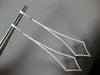 ESTATE EXTRA LARGE 1.11CT DIAMOND 18KT WHITE GOLD 3D TRIANGULAR HANGING EARRINGS