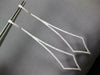 ESTATE EXTRA LARGE 1.11CT DIAMOND 18KT WHITE GOLD 3D TRIANGULAR HANGING EARRINGS