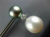 EXTRA LARGE DIAMOND & SOUTH SEA TAHITIAN PEARLS 18KT WHITE GOLD HANGING EARRINGS