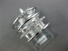 ESTATE WIDE .15CT DIAMOND 18KT WHITE GOLD 3D BAR MULTI ROW FRIENDSHIP FUN RING