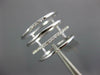 ESTATE WIDE .15CT DIAMOND 18KT WHITE GOLD 3D BAR MULTI ROW FRIENDSHIP FUN RING