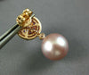 LARGE 2.40CT PINK AMETHYST & PINK SOUTH SEA PEARL 18K ROSE GOLD HANGING EARRINGS