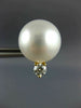 LARGE .40CT DIAMOND & AAA SOUTH SEA PEARL 18K YELLOW GOLD FILIGREE STUD EARRINGS