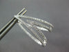 ESTATE LARGE 1.15CT DIAMOND 18KT WHITE GOLD DOUBLE V SHAPE HOOP HUGGIE EARRINGS
