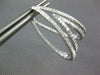 ESTATE LARGE 1.15CT DIAMOND 18KT WHITE GOLD DOUBLE V SHAPE HOOP HUGGIE EARRINGS