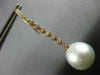 LARGE .35CT DIAMOND & AAA SOUTH SEA PEARL 18KT ROSE GOLD ETOILE HANGING EARRINGS