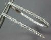 ESTATE LARGE 1.35CT DIAMOND 18KT WHITE GOLD 3D INSIDE OUT OVAL HANGING EARRINGS