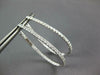 ESTATE LARGE 1.35CT DIAMOND 18KT WHITE GOLD 3D INSIDE OUT OVAL HANGING EARRINGS