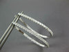 ESTATE LARGE 1.35CT DIAMOND 18KT WHITE GOLD 3D INSIDE OUT OVAL HANGING EARRINGS