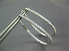ESTATE LARGE 1.35CT DIAMOND 18KT WHITE GOLD 3D INSIDE OUT OVAL HANGING EARRINGS