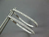 ESTATE LARGE 1.35CT DIAMOND 18KT WHITE GOLD 3D INSIDE OUT OVAL HANGING EARRINGS