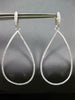 ESTATE EXTRA LARGE 1.10CT DIAMOND 18K WHITE GOLD OPEN TEAR DROP HANGING EARRINGS