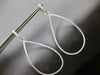ESTATE EXTRA LARGE 1.10CT DIAMOND 18K WHITE GOLD OPEN TEAR DROP HANGING EARRINGS
