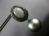 LARGE 11CT DIAMOND & MOON STONE & TAHITIAN PEARL 18K BLACK GOLD HANGING EARRINGS