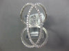 ESTATE EXTRA LARGE .62CT DIAMOND 18KT WHITE GOLD 3D OVAL LOVE KNOT FUN RING