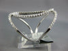 ESTATE EXTRA LARGE .62CT DIAMOND 18KT WHITE GOLD 3D OVAL LOVE KNOT FUN RING