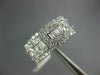 WIDE 1.62CT DIAMOND 14KT WHITE GOLD ROUND & BAGUETTE MULTI ROW ANNIVERSARY RING