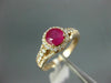 WIDE 1.10CT DIAMOND & AAA RUBY 14K ROSE GOLD ROUND HALO FILIGREE ENGAGEMENT RING
