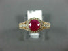 WIDE 1.10CT DIAMOND & AAA RUBY 14K ROSE GOLD ROUND HALO FILIGREE ENGAGEMENT RING