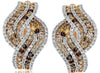 1.74CT WHITE & MULTI COLOR DIAMOND 18KT ROSE GOLD INFINITY LOVE CLIP ON EARRINGS