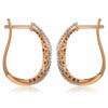 1.74CT WHITE & MULTI COLOR DIAMOND 18KT ROSE GOLD INFINITY LOVE CLIP ON EARRINGS