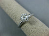ESTATE .94CT DIAMOND 14KT WHITE GOLD 3D CLASSIC SOLITAIRE ENGAGEMENT RING #1906