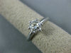 ESTATE .94CT DIAMOND 14KT WHITE GOLD 3D CLASSIC SOLITAIRE ENGAGEMENT RING #1906