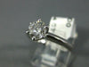 ESTATE .94CT DIAMOND 14KT WHITE GOLD 3D CLASSIC SOLITAIRE ENGAGEMENT RING #1906
