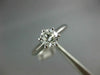 ESTATE .94CT DIAMOND 14KT WHITE GOLD 3D CLASSIC SOLITAIRE ENGAGEMENT RING #1906