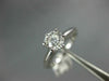 ESTATE .94CT DIAMOND 14KT WHITE GOLD 3D CLASSIC SOLITAIRE ENGAGEMENT RING #1906